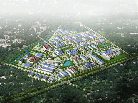 Phối cảnh Khu công nghiệp Thạch Thất Quốc Oai