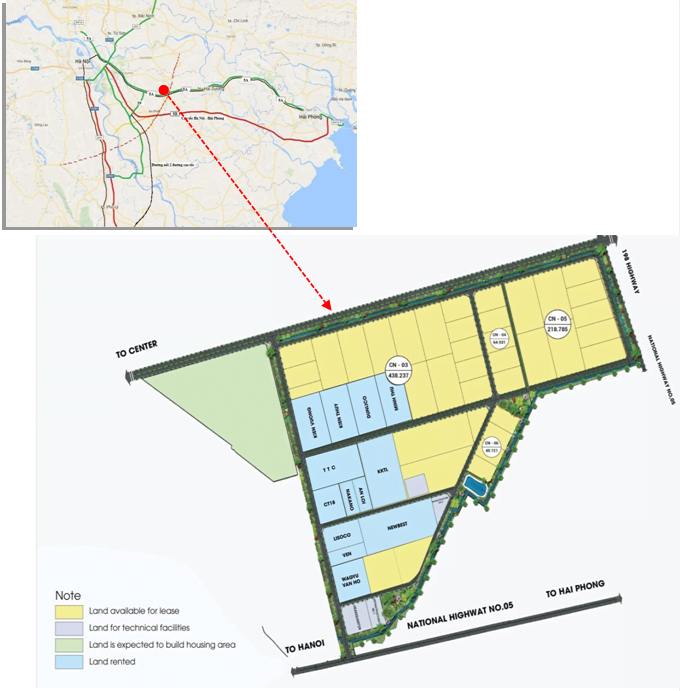 Bản đồ quy hoạch KCN MINH QUANG