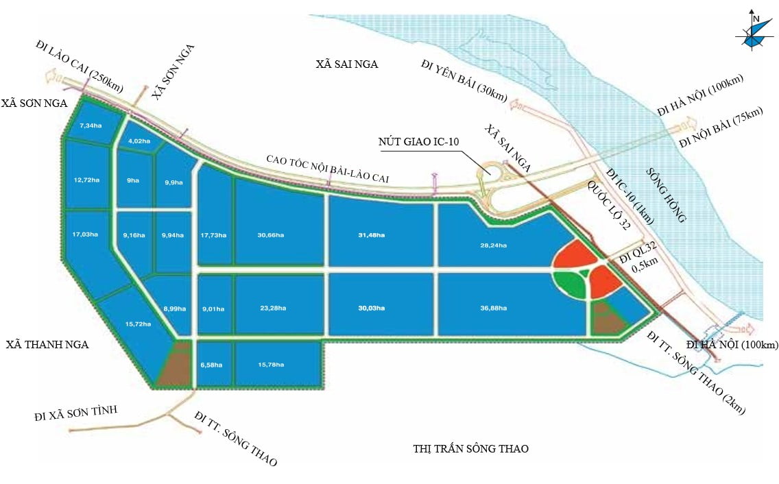 Vị trí Khu Công nghiệp Cẩm Khê - Phú Thọ
