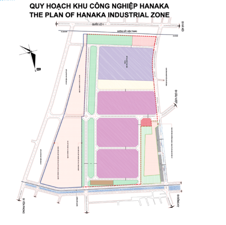 Bản đồ quy hoạch KHU CÔNG NGHIỆP HANAKA