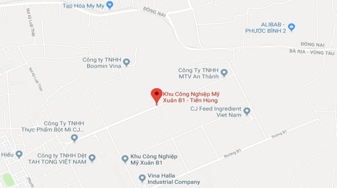VỊ TRÍ ĐỊA LÝ KHU CÔNG NGHIỆP MỸ XUÂN B1 - TIẾN HÙNG THUẬN LỢI CHO DI CHUYỂN