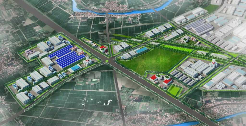 Phối cảnh tổng thể Khu công nghiệp Kim Động