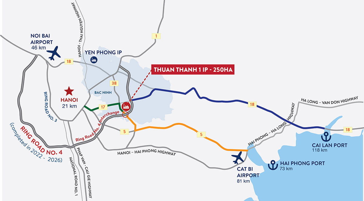 VỊ TRÍ KHU CÔNG NGHIỆP THUẬN THÀNH I