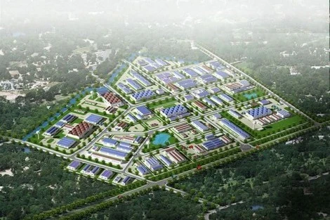 Phối cảnh 3D tổng thể toàn bộ khu công nghiệp Hoà Xá