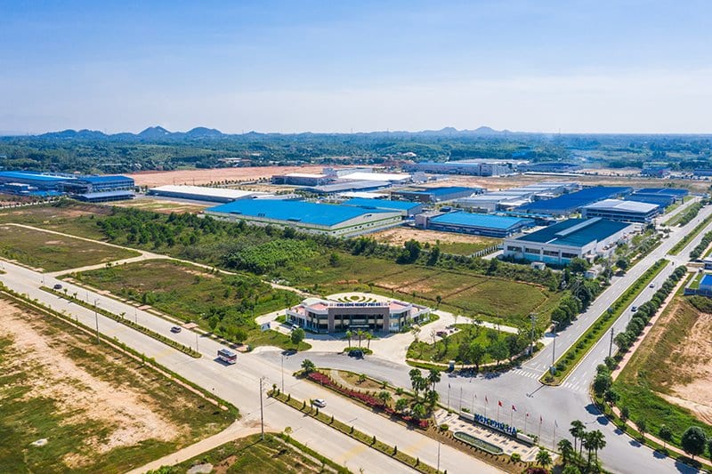 Góc nhìn trên cao Khu Công nghiệp Phú Hà - Phú Thọ