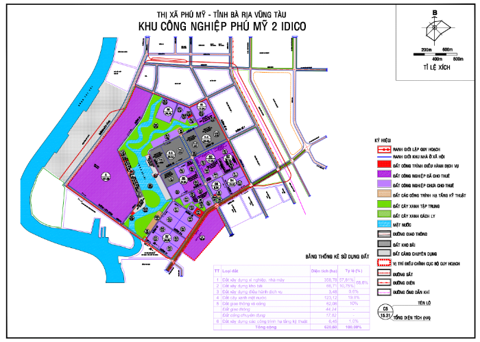 BẢN ĐỒ QUY HOẠCH KHU CÔNG NGHIỆP PHÚ MỸ II