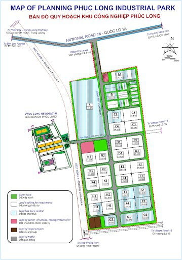 BẢN ĐỒ QUY HOẠCH KHU CÔNG NGHIỆP PHÚC LONG