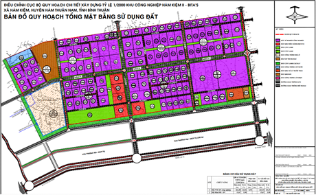 BẢN ĐỒ QUY HOẠCH KHU CÔNG NGHIỆP HÀM KIỆM II