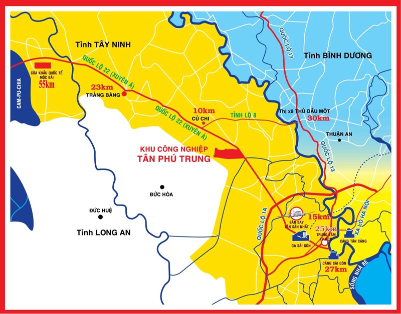 Vị trí chiến lược Khu công nghiệp Tân Phú Trung