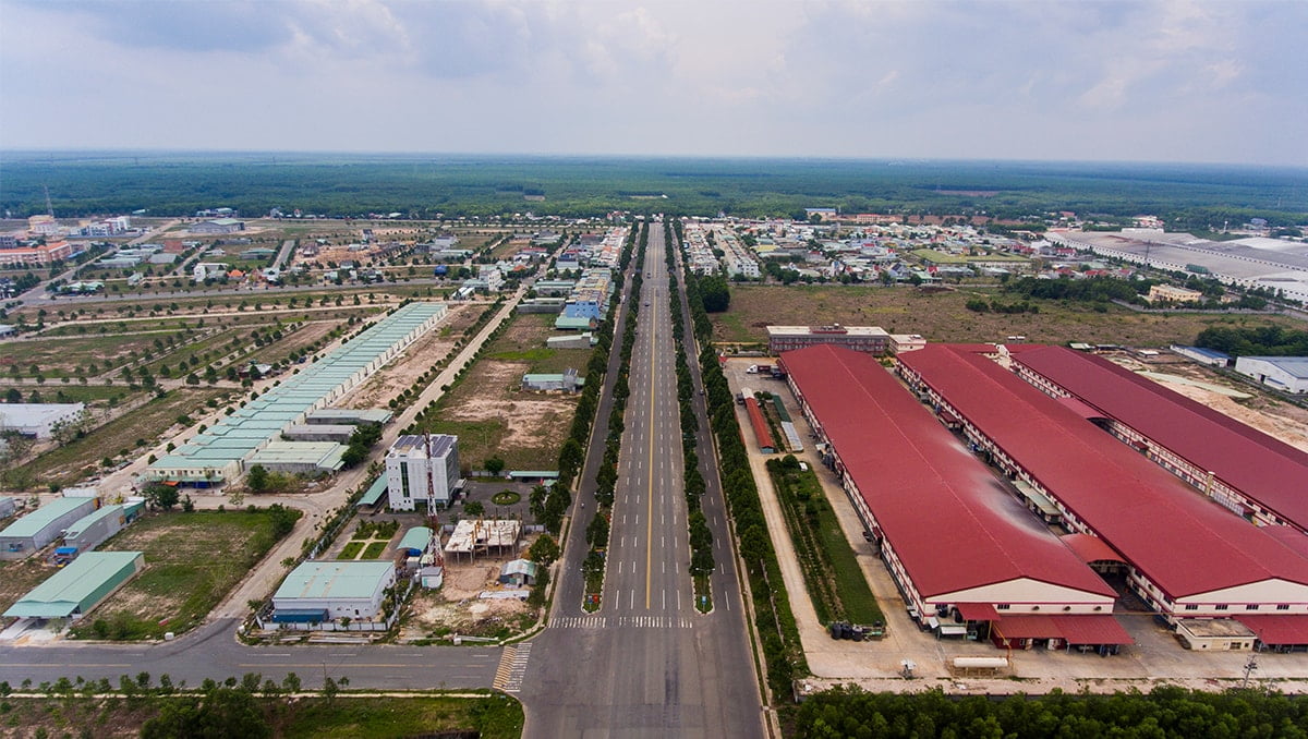 Góc nhìn trên cao Khu Công nghiệp Bàu Bàng