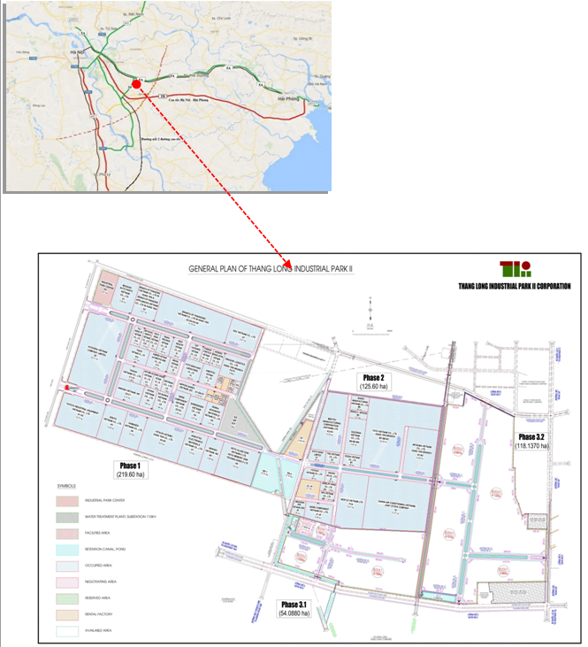 Bản đồ quy hoạch KCN THĂNG LONG II 