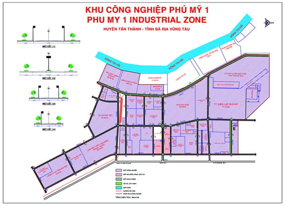 BẢN ĐỒ QUY HOẠCH CỦA KHU CÔNG NGHIỆP PHÚ MỸ I