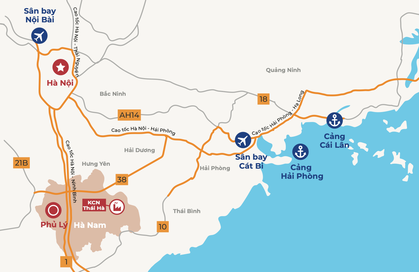 VỊ TRÍ KHU CÔNG NGHIỆP THÁI HÀ