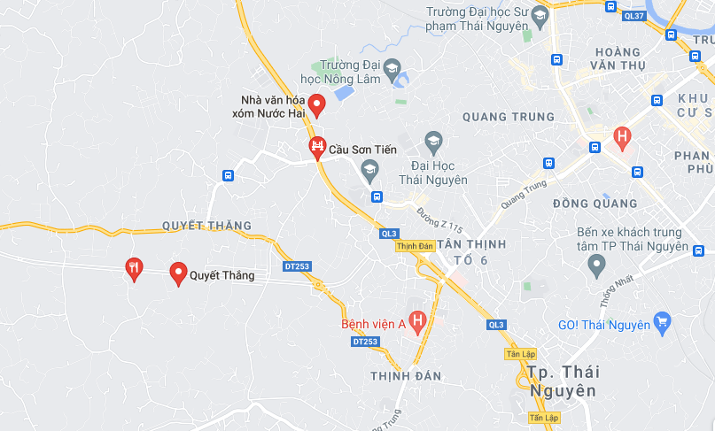 Vị trí Khu Công nghiệp Quyết Thắng - Thái Nguyên