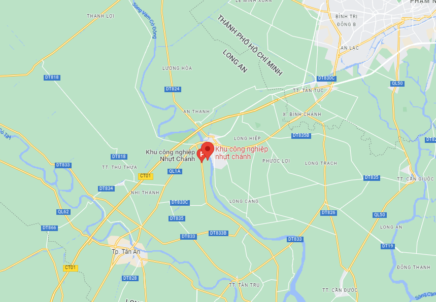 VỊ TRÍ KHU CÔNG NGHIỆP NHỰT CHÁNH
