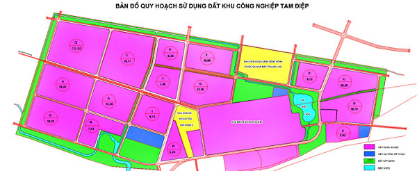 BẢN ĐỒ QUY HOẠCH SỬ DỤNG ĐẤT KHU CÔNG NGHIỆP TAM ĐIỆP I