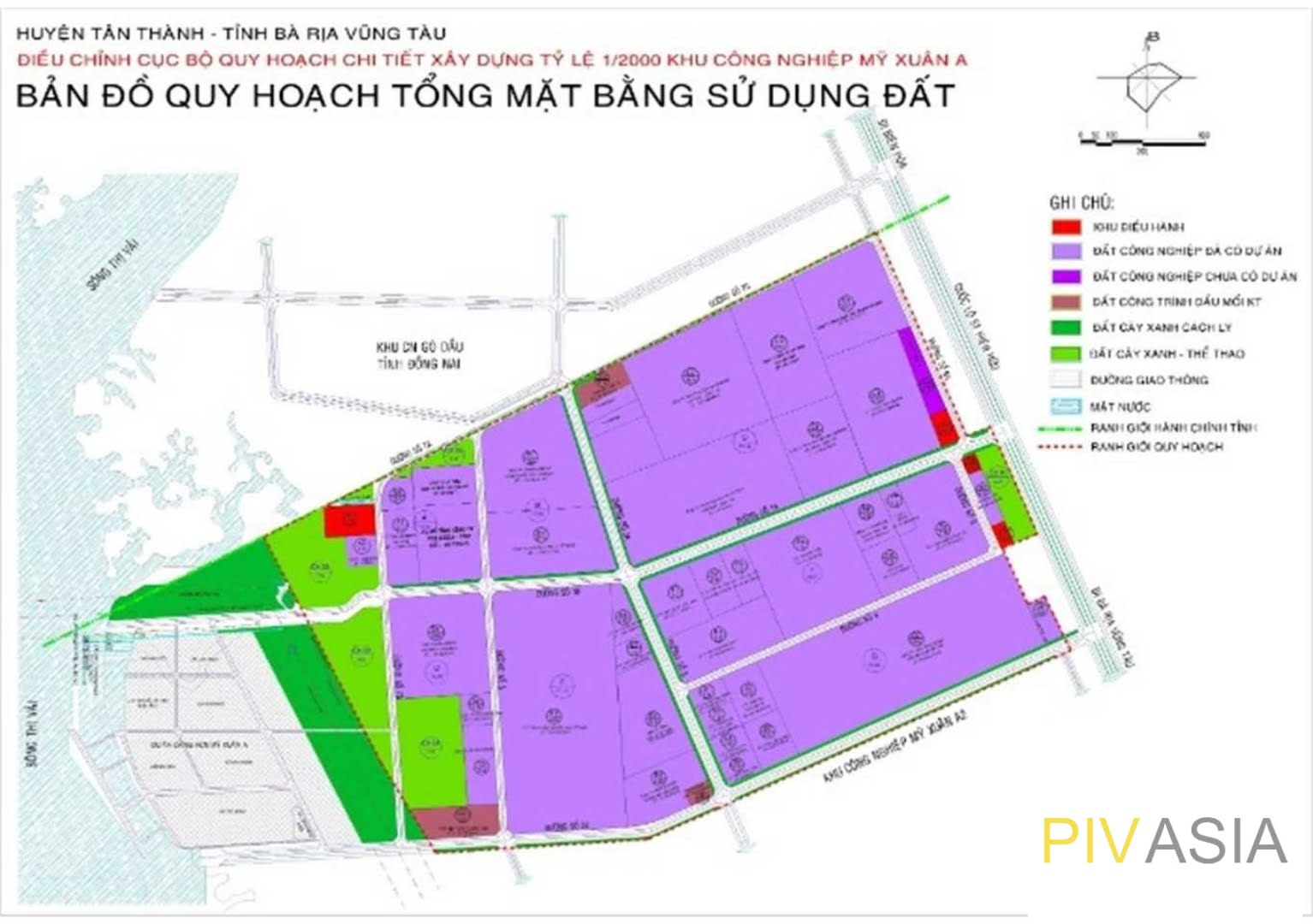 BẢN ĐỒ QUY HOẠCH CỦA KHU CÔNG NGHIỆP MỸ XUÂN A