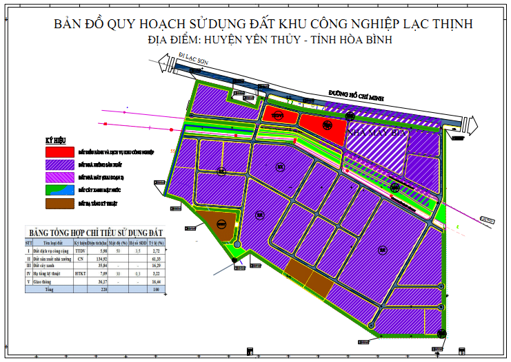 BẢN ĐỒ QUY HOẠCH KHU CÔNG NGHIỆP LẠC THỊNH