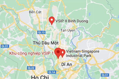 VỊ TRÍ KHU CÔNG NGHIỆP VSIP I