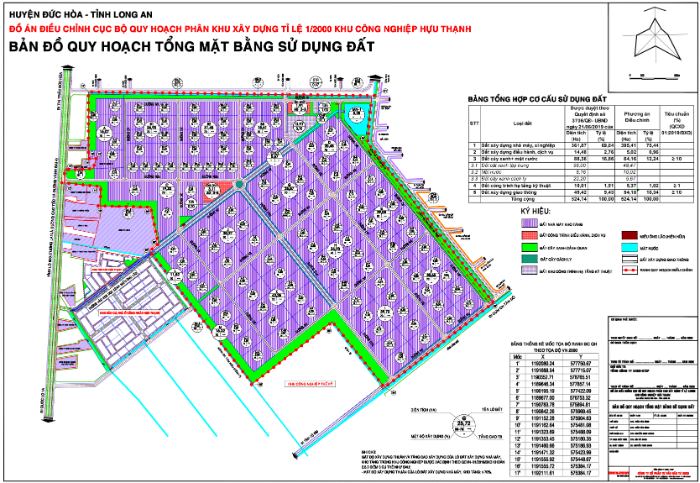 BẢN ĐỒ QUY HOẠCH KHU CÔNG NGHIỆP HỰU THẠNH