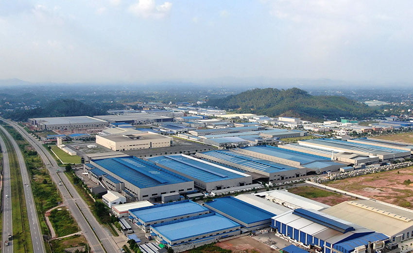 Góc nhìn trên cao Khu Công nghiệp Phú Bình