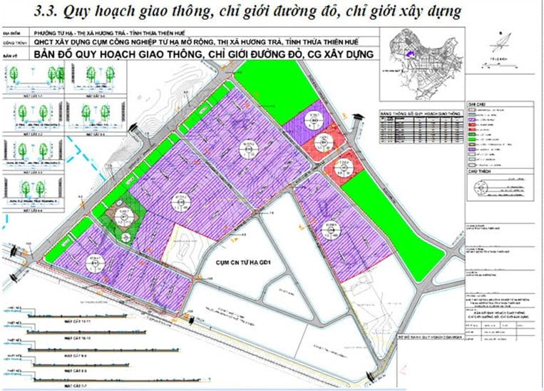Bản đồ quy hoạch Khu công nghiệp Tứ Hạ - Thừa Thiên Huế