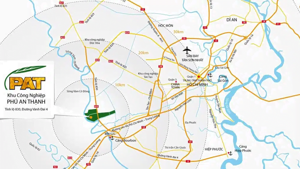 LOCATION OF PHU AN THANH INDUSTRIAL PARK