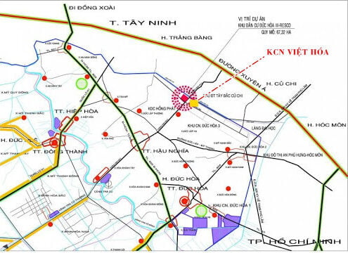 VỊ TRÍ CỦA KHU CÔNG NGHIỆP ĐỨC HÒA III