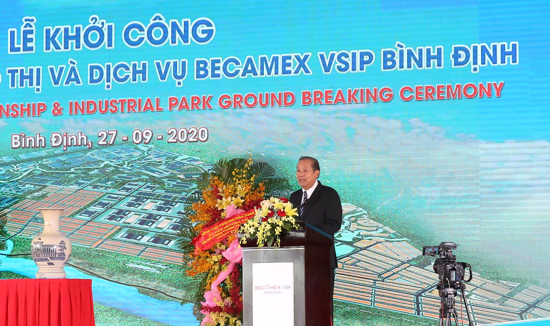 Khởi công Khu công nghiệp Đô thị và Dịch vụ Becamex - Bình Định