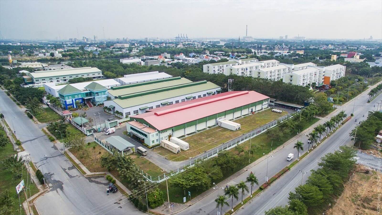Góc nhìn trên cao Khu Công nghiệp Du Long