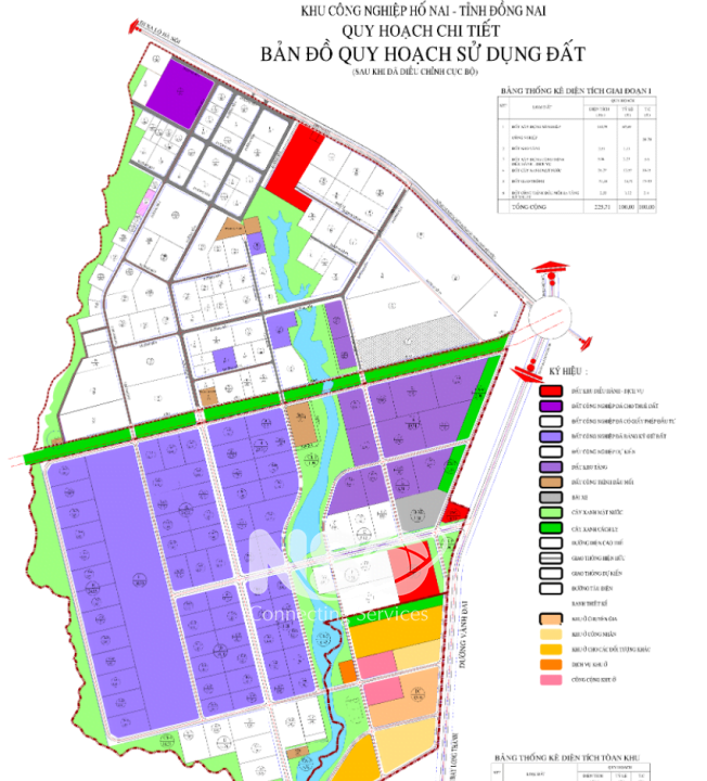 Land use planning map of Ho Nai Industrial Park