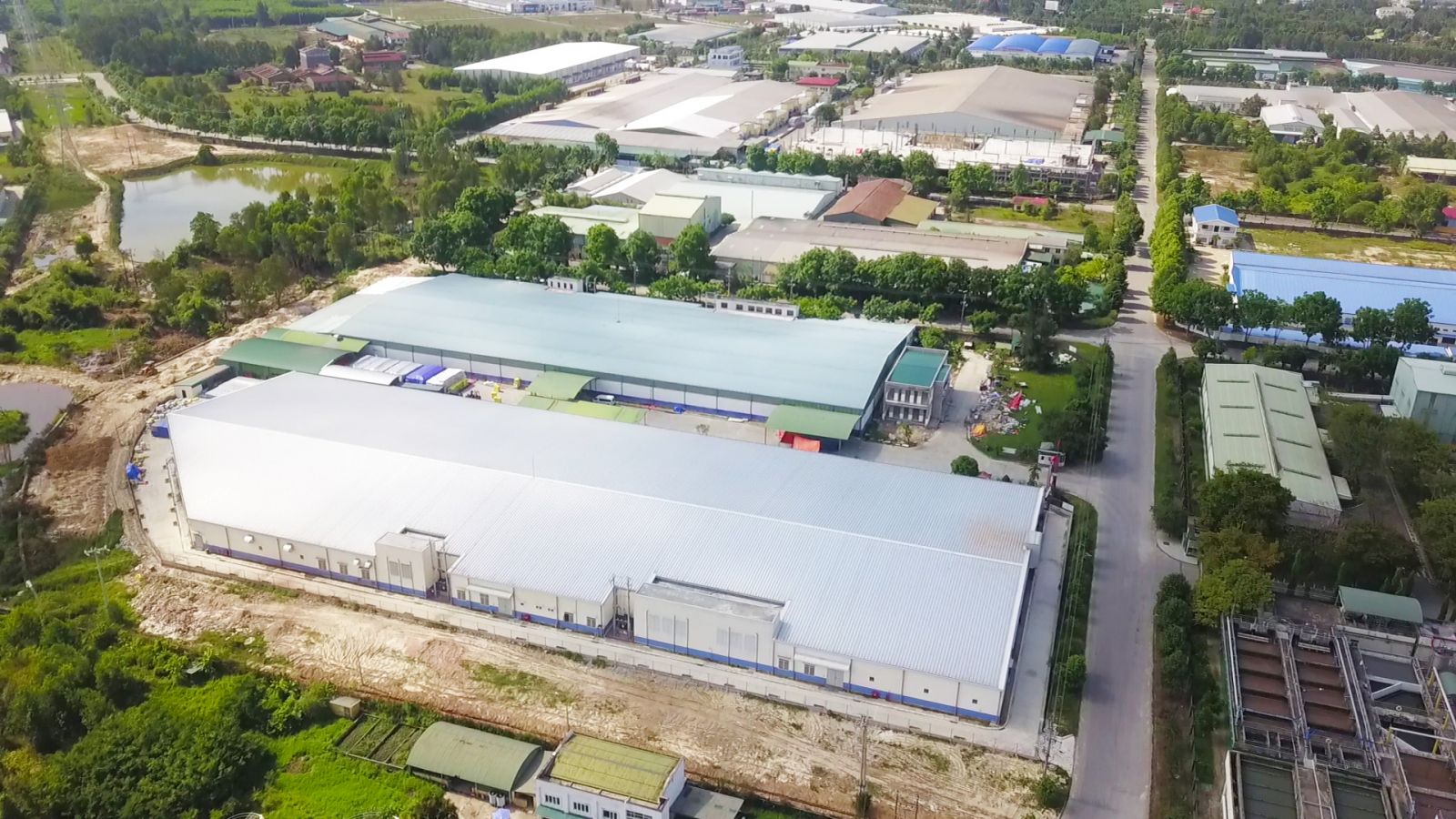 Quang cảnh KCN Phú Bài giai đoạn I, II từ trên cao