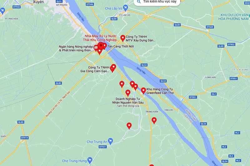 VỊ TRÍ KHU CÔNG NGHIỆP THỐT NỐT