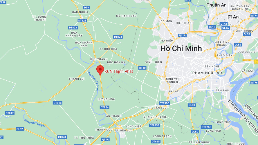 VỊ TRÍ KHU CÔNG NGHIỆP THỊNH PHÁT