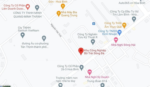 VỊ TRÍ KHU CÔNG NGHIỆP BỜ TRÁI SÔNG ĐÀ