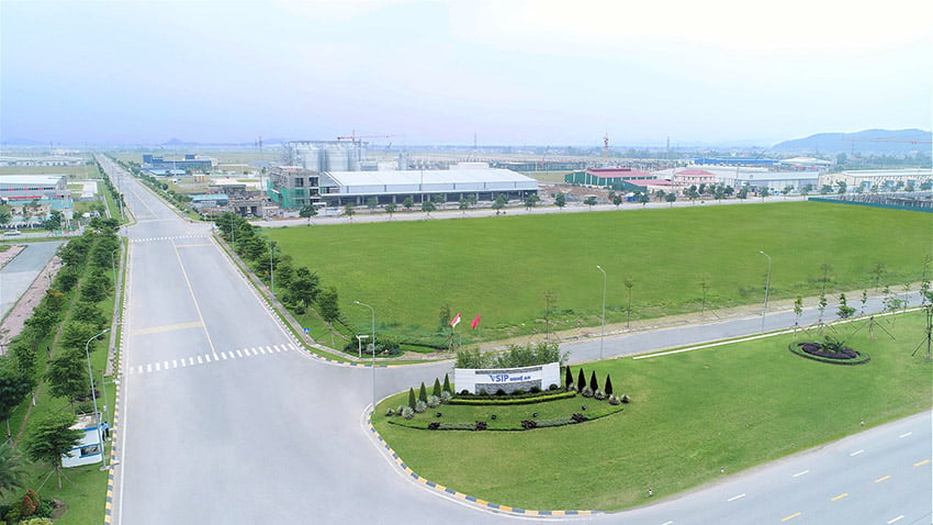 Góc nhìn trên cao Khu Công nghiệp VSIP Nghệ An