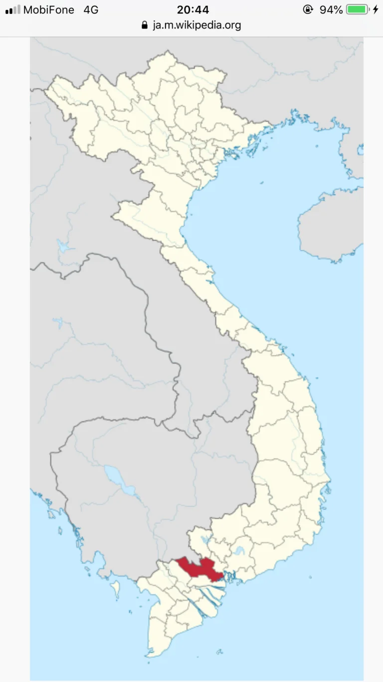 ロンアン省の地図を挿入